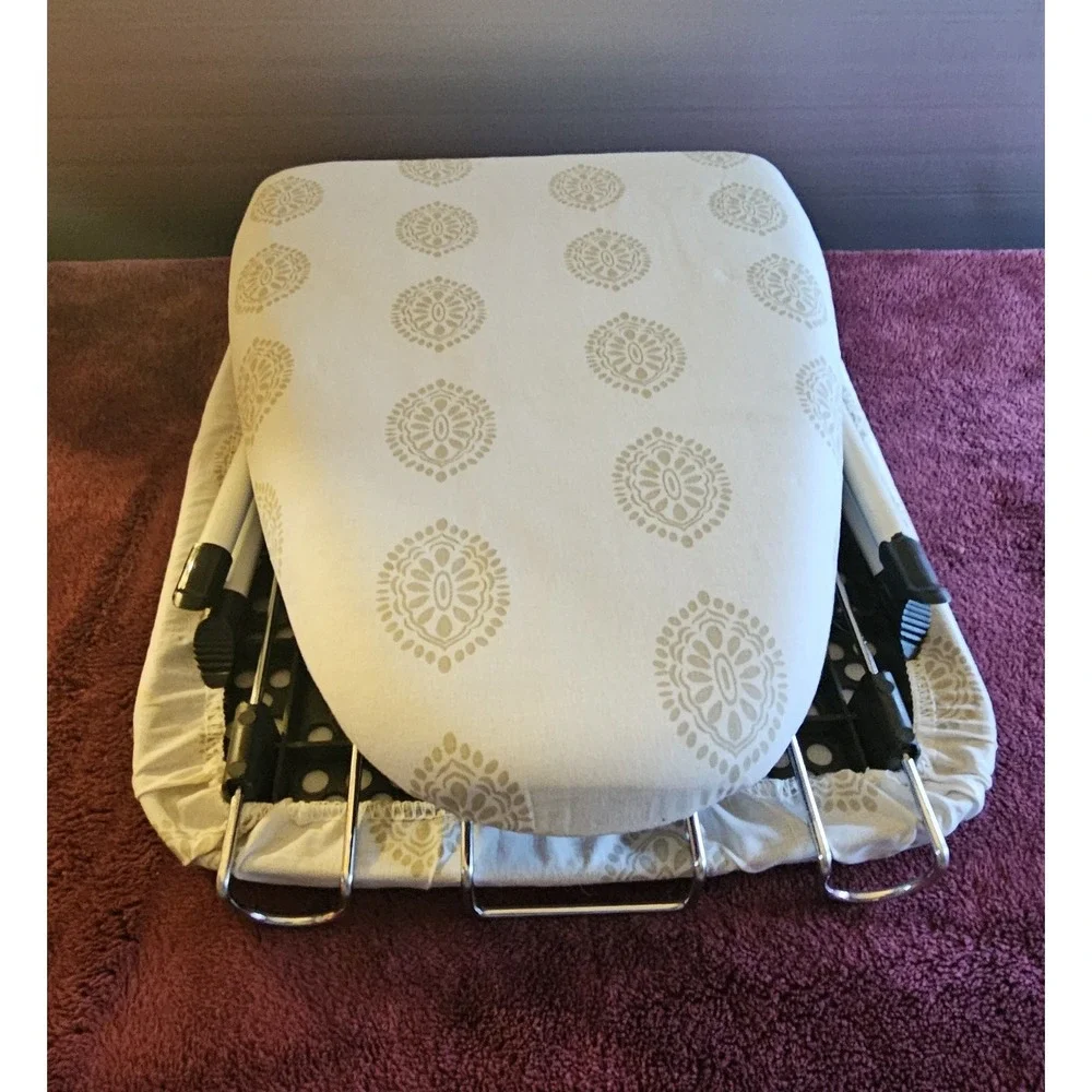 Folding Tabletop Ironing Board Attached Iron Rest Holder Compact Portable